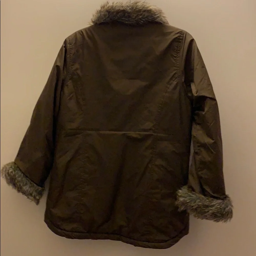 GAP Kids Girls Faux Fur Trim‎ Winter Jacket | Size M | Brown | Lightly Worn